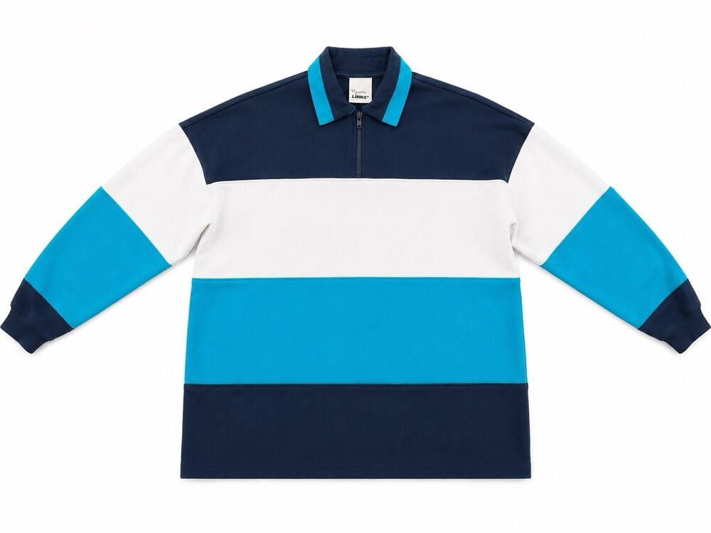 Vintage Regatta Links Mens Small Colorblock Half Zip Pullover USA Made